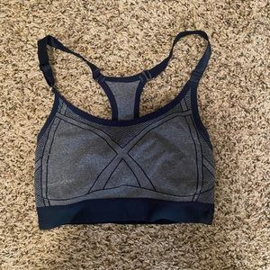 Navy full coverage sports bra